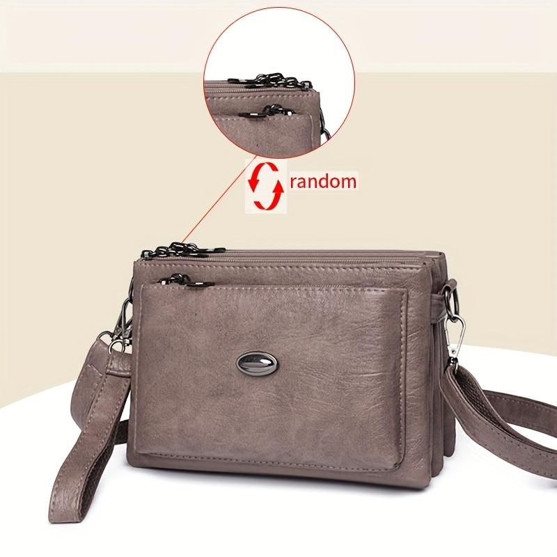 

Мягкая искусственная кожа сумка через плечо, ретро сумочка на запястье, модный клатч для женщин серый