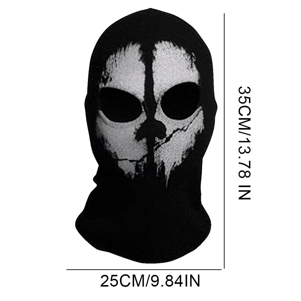 Unisex Ghosts Skull Half/Full Face Mask Ghost Skeleton Mask Scary Horror Skeleton Skull Mask for Cosplay Party Halloween Cycling
