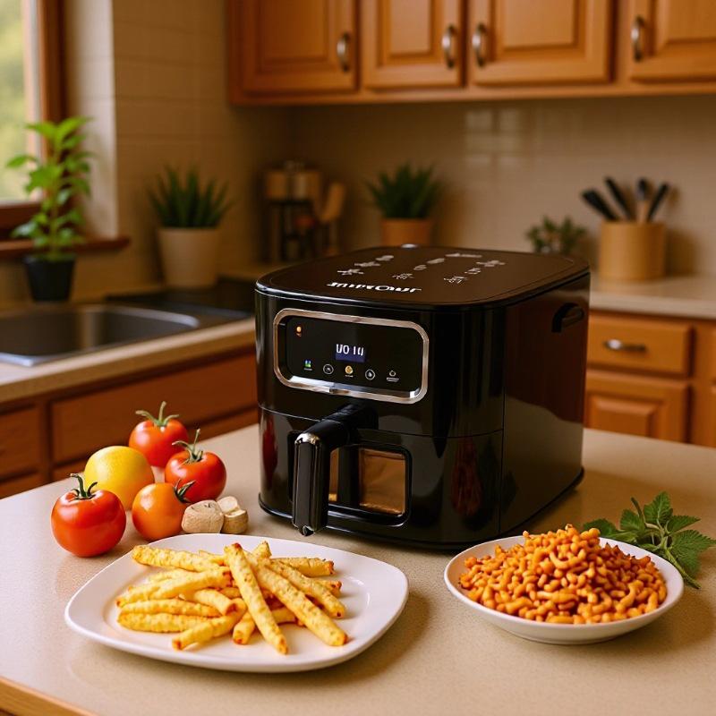 10L Large Capacity Smart Air Fryer with Multi-functional Oven and Visible Window белый