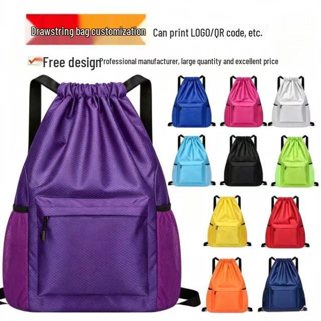 Large Capacity Lightweight Drawstring Backpack for All-Season Sports and Travel