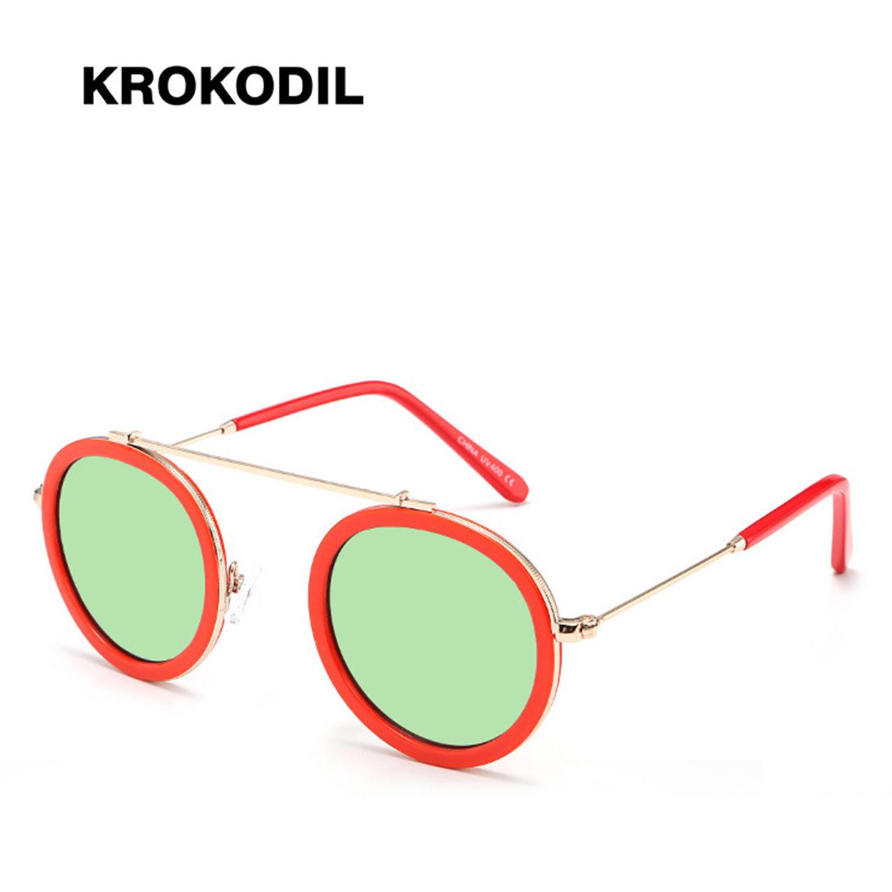 New Fashion Round Frame Glasses Men and Women Retro Korean Sunglasses Anti-ultraviolet UV400