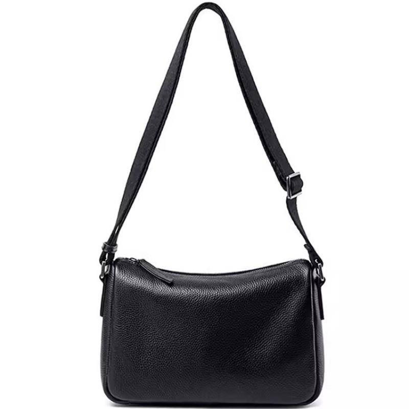 Genuine Leather Men's Shoulder Crossbody Bag Commuting Soft Cowhide High-end Style Top Layer
