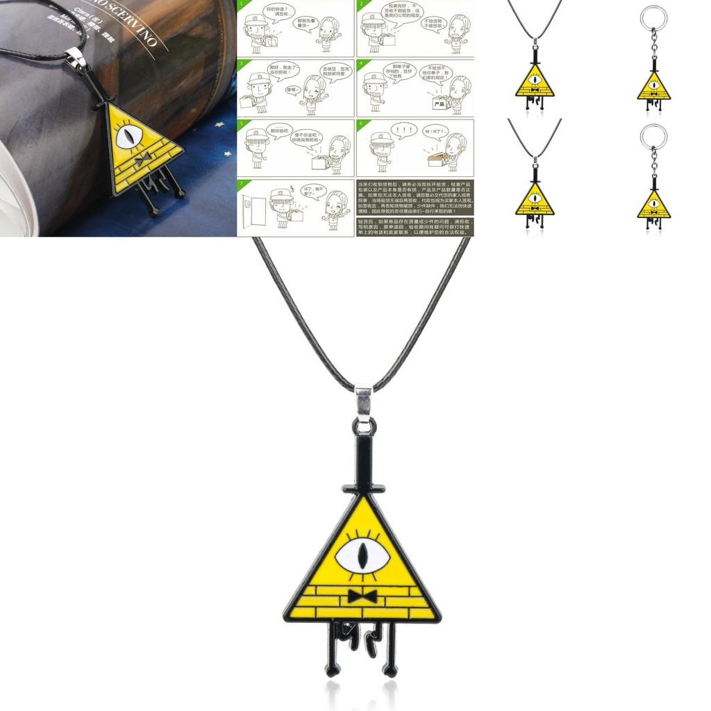 Gravity Falls Bill Sammler-Legierungs-Halskette mit geometrischem Anhänger für Cosplay und Freizeit
