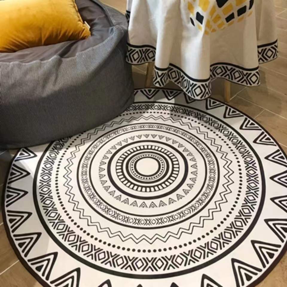 Simple Modern Round Carpet Living Room Decoration Sofa Coffee Table Mat Room Decoration Teenager Rug Home Bedroom Decor Fur Rugs