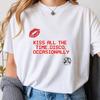 Küss Mich Immer Disco Gelegentlich Shirt, Retro Disco Grafik T-Shirt, Konzert Outfit Shirt, Girls Night Out Oberteil Tee