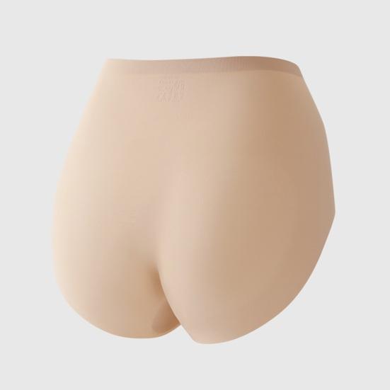 Unsichtbare High-Waist Unterwäsche für Damen Nahtlose Vollabdeckung Slips Damen Dehnbare Bauchkontroll-Slips