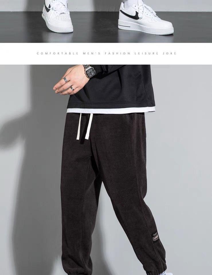 Men's Trendy Velveteen Corduroy Sweatpants - Youth Winter & Spring/Autumn Style