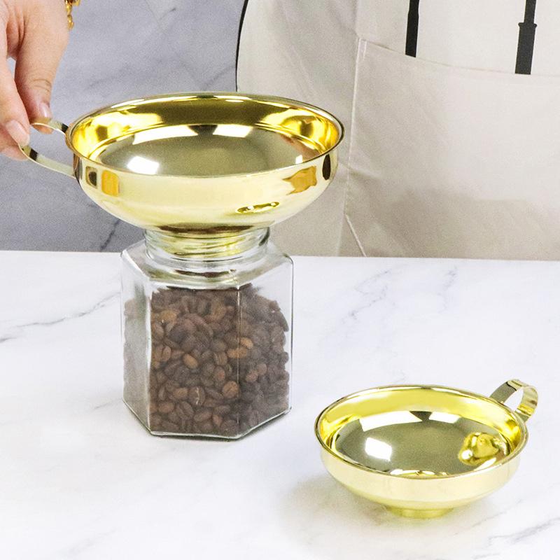 1/2 Pcs Stainless Steel Wide Mouth Funnel Kitchen And Household Large Diameter Funnel Multifunctional Jam Canning Funnel