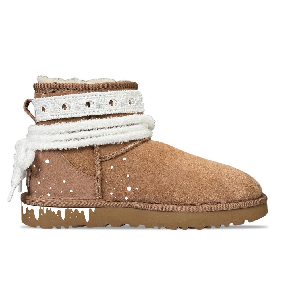 UGG CLASSIC MINI YDCC Sweetheart Xufeng Short Snow Boots Women's Chestnut 1016222-CHE(Team501-)