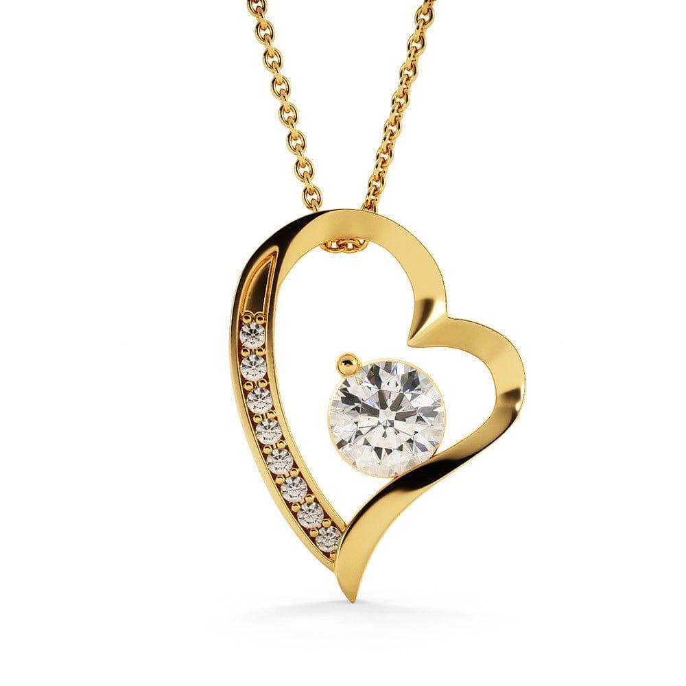 Eternal Heart Zirconia Long Necklace: High-Luxury Stainless Steel Clavicle Chain with Love Heart Pendant