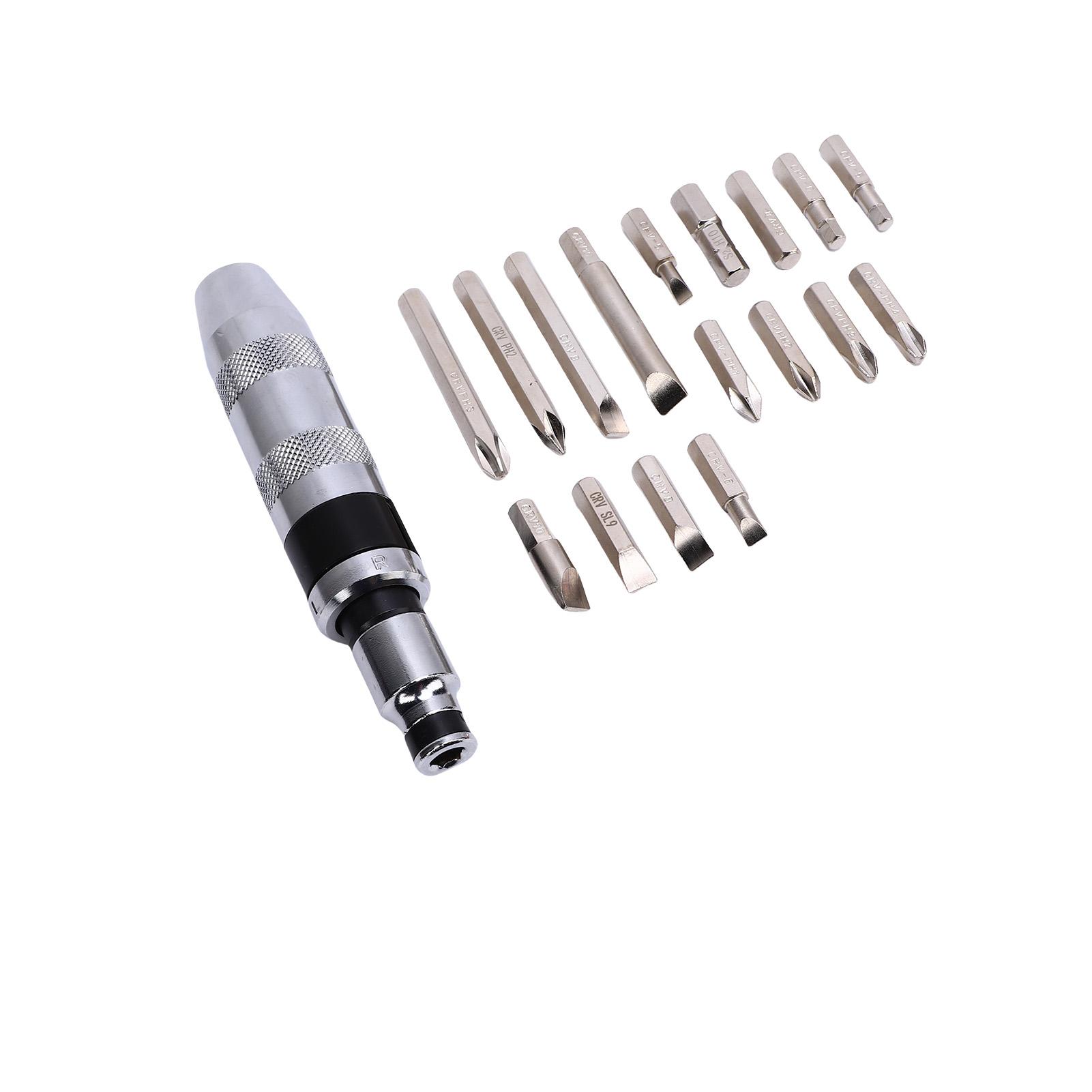 

Набор ручных ударных отверток CRV 18 шт. 12 дюймов Реверсивная ручная ударная отвертка с отверткой