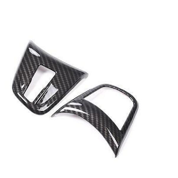 For BMW X1 2016- F48 carbon fiber inner Steering wheel button cover trim 2pc