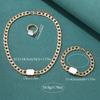3pcs Women's Zircon Set, Luxury Ladies Fashion Casual Bracelets, Necklace, Ring Zircon Set, Suitable for Daily Wear, Gift for