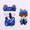DIMOO WORLD Baby Clothes Blue Star Bone Suspenders Pants Suit Handsome Fashion Doll Clothes