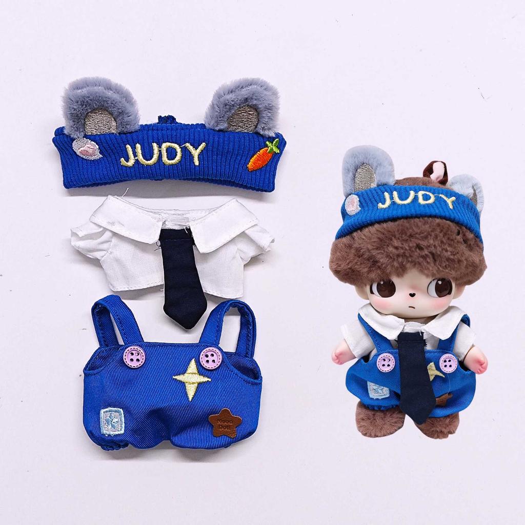DIMOO WORLD Baby Clothes Blue Star Bone Suspenders Pants Suit Handsome Fashion Doll Clothes