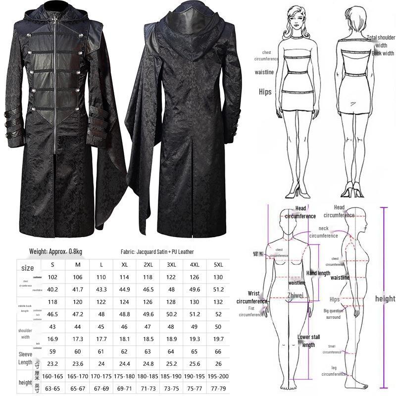 Gothic Halloween Autumn/Winter Men's COS Costume Coat