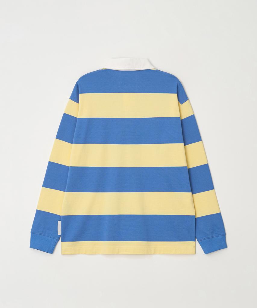 DTHIRTYONE Striped Long Sleeve Rugby Shirt (Sky Blue)