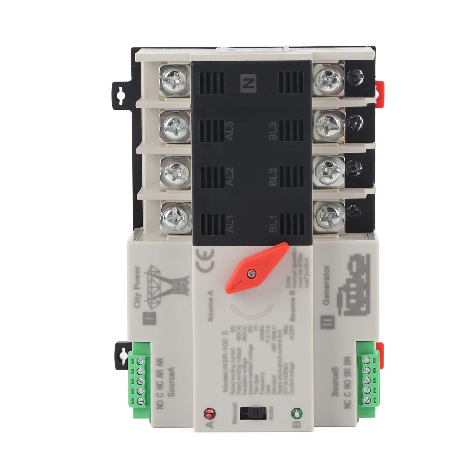 

W2R100 Перемикач автоматичного перемикання живлення 4P 63A