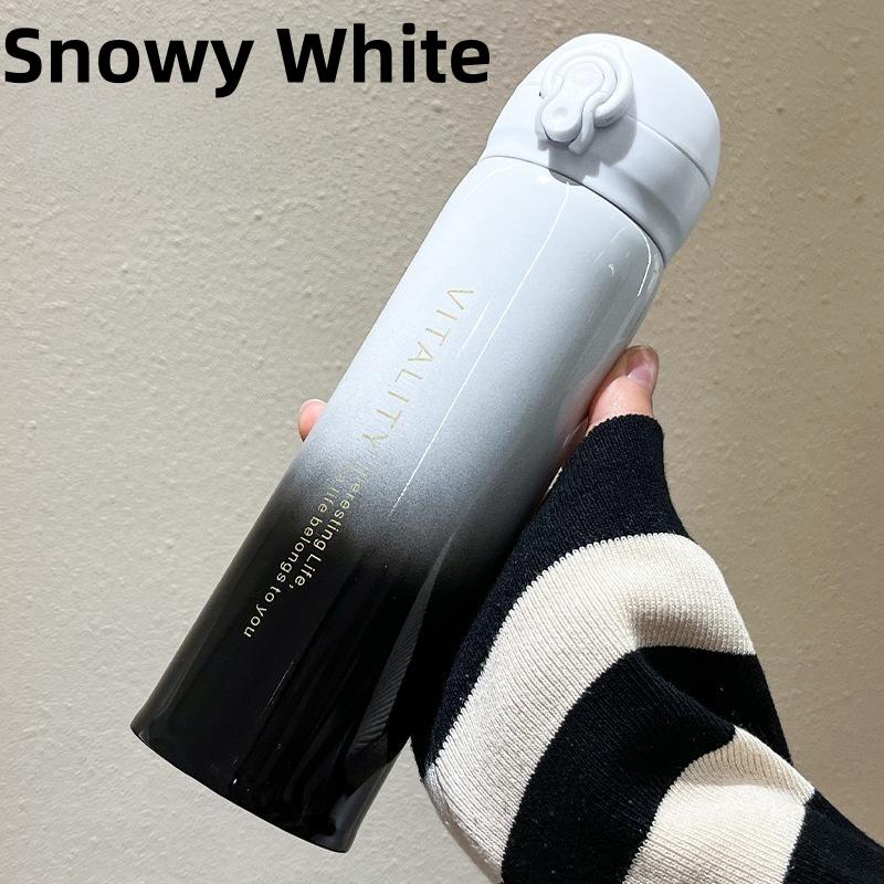 Gradient Color Portable Vacuum Water Bottle Office Stainless Steel Insulated Coffee Mug Insulated Mugs