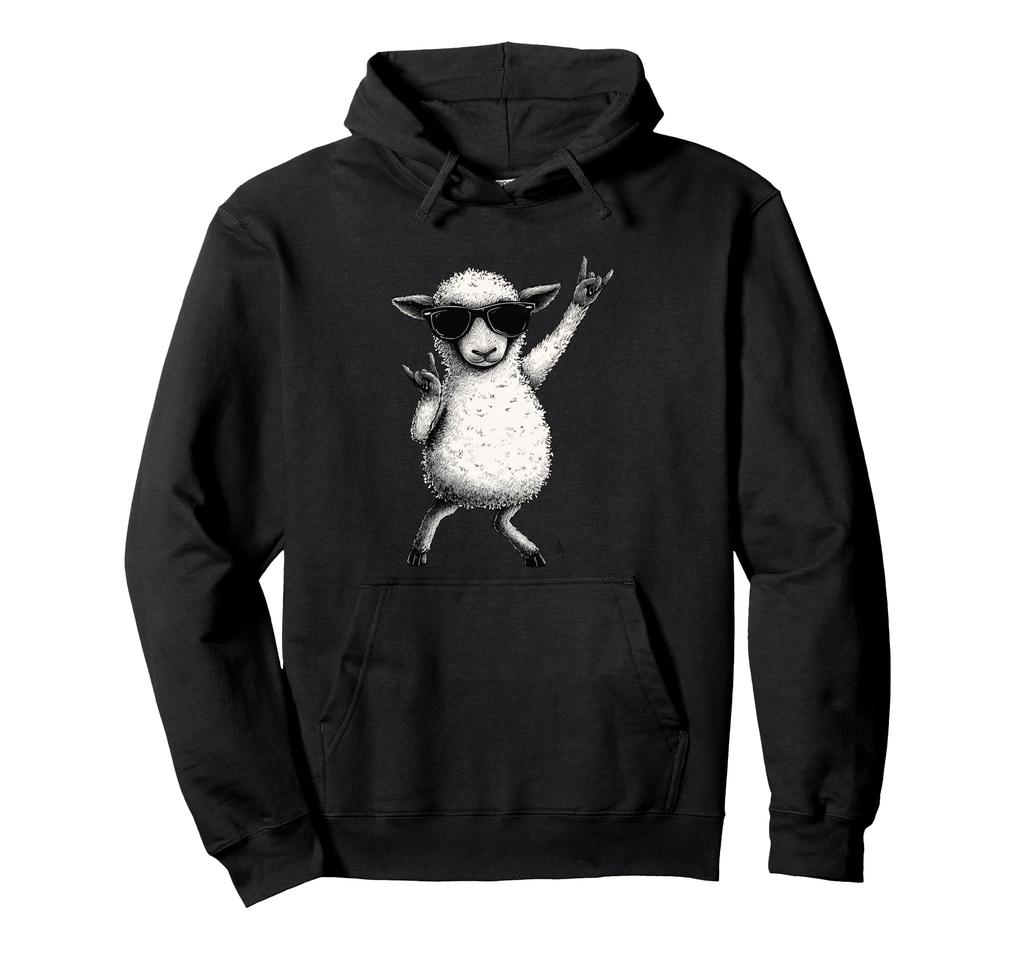 Cool Sheep in Sunglasses Lock-On Hoodie
