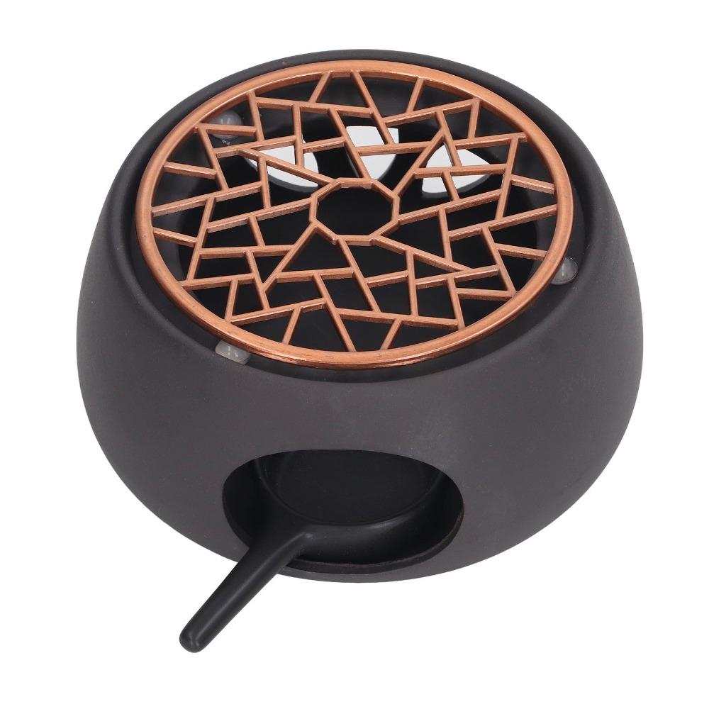 Purple Iron Pad Ceramic Teapot Warmer Ceramic Material Teapot Warmer Base  Heating Coffee 1#