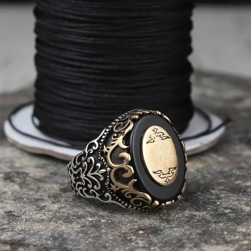 Trendiger Punk Gothic Steampunk Ring Verstellbar Vintage Schlange mit Saphir Herren Bohemian-Stil Titan Mode Silber Feiner Ring