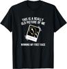 Winning My First Race Funny Sperm Graphic T-Shirt Men Cotton Crew Neck Short Sleeve Casual Tee