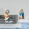 Astronaut Sculpture Cake Topper Figurine Acrylic Desktop Decor Unique Tabletop Ornament for Holiday