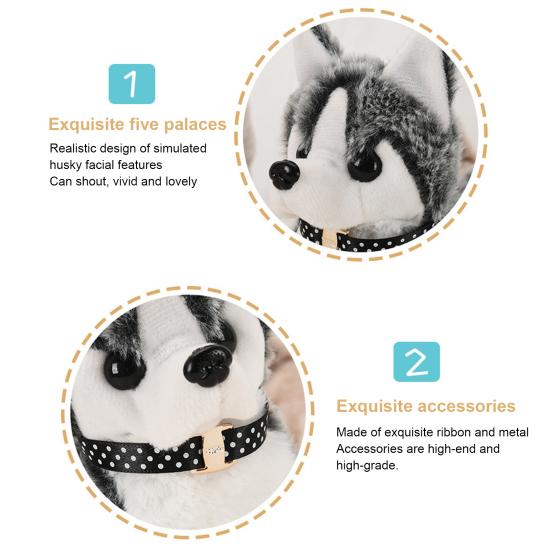Electric Plush Dog Cognitive Ability Interactive Ability Fine Workmanship Barking Walking Electric Dog Plush Toys for Kids