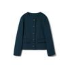 Sheep Wool Double-sided Woolen Coat Small Coat Single-breasted Short Round Neck Temperament Coat Women