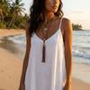 Bohemian Tassel Pendant Chain Suede Beaded Y-Necklace Long Pendant Necklace  Beach Daily