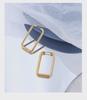 Exquisite Titanium Steel 18K Gold Niche Design Fashion Earrings