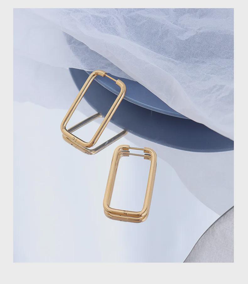 Exquisite Titanium Steel 18K Gold Niche Design Fashion Earrings