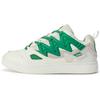 Kappa Trendy Deconstructed Bread Shoes Non-Slip Wear-Resistant Low-Top Skate Shoes Unisex sneakers White Green K0CY5CS21D-0106B