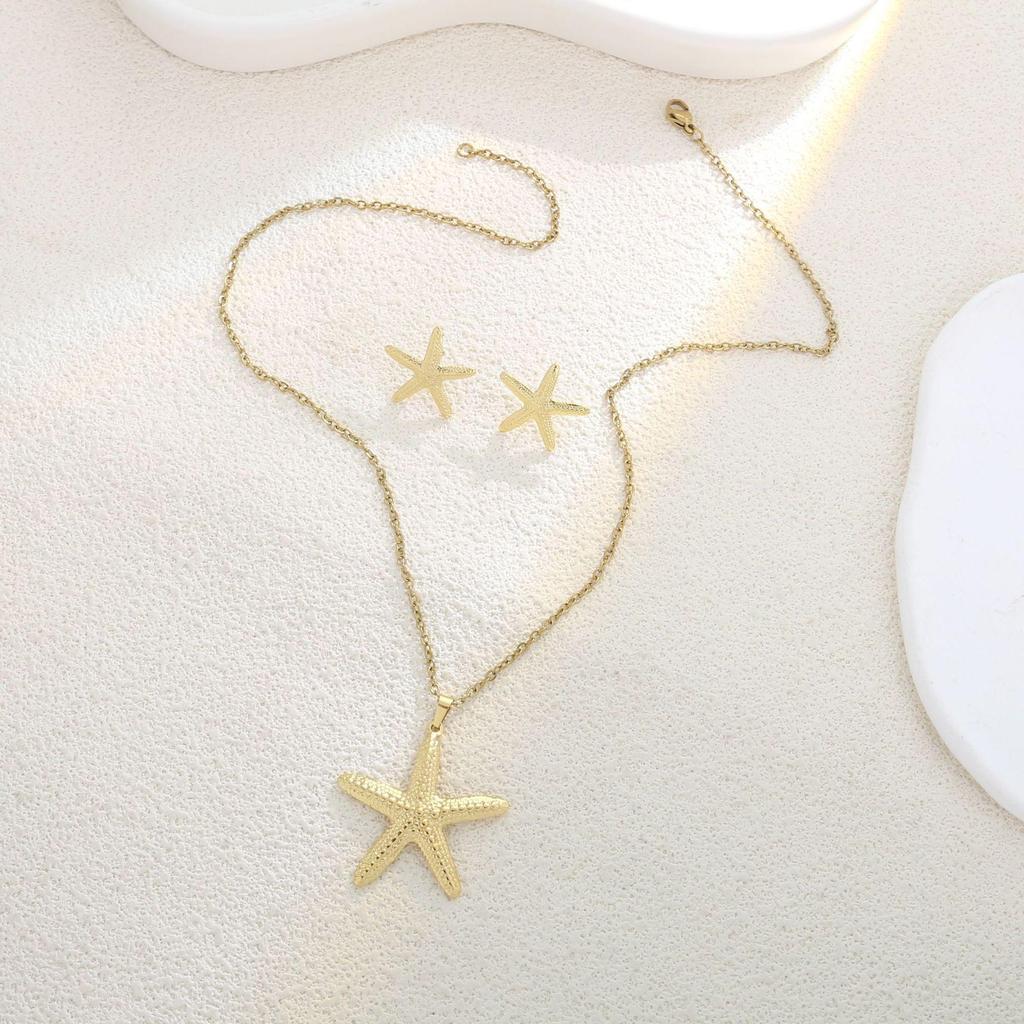 Luxury Geometric Leaf & Flower Earrings Necklace Set