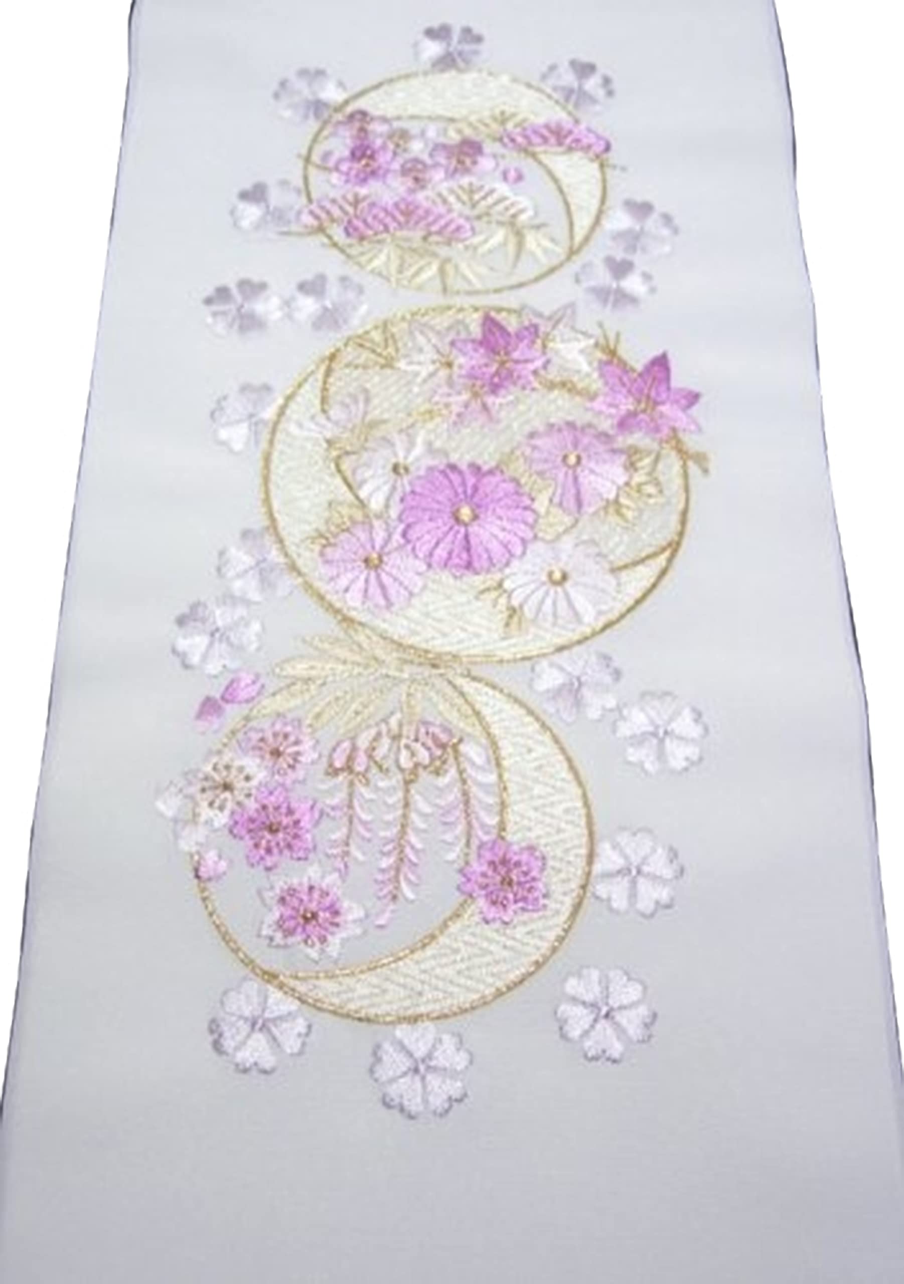 

01-27 Embroidered Half-Collar, Washable Half-Collar, Kyowasai (Embroidered), White Background [Made in Japan]