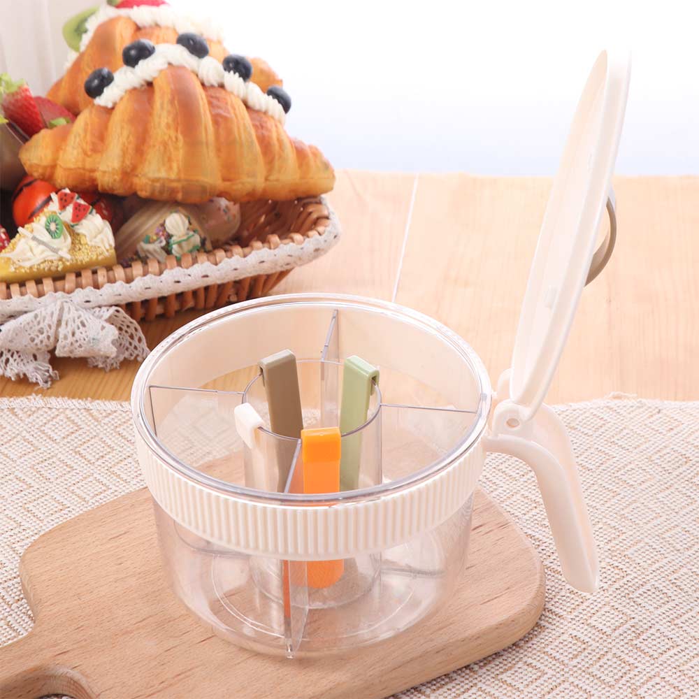 Sealed 4 Grids Seasoning Box Moisture-proof Seasoning Jar Convenient Salt Organizer  for Home
