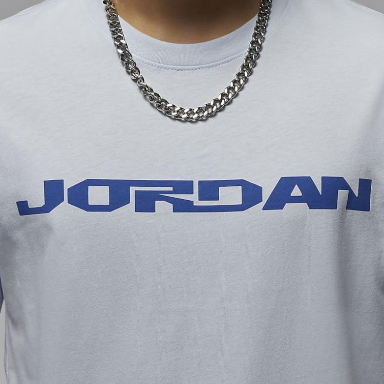 Jordan MVP Cotton Crew Neck Pullover Short Sleeve T-Shirt Men Tops Football-Grey Game-Royal FZ1976-085