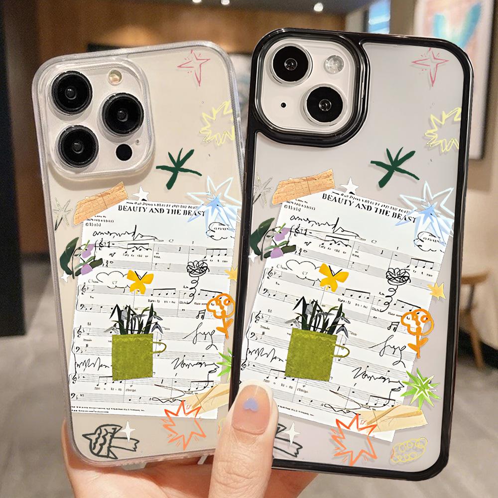 Acrylic Phone Case for iPhone 11 12 13 14 Pro 12 14 16 Pro Max for Samsung A16 A36 A56 S24 FE High-quality Painted Anti-fall Mobile Phone Case