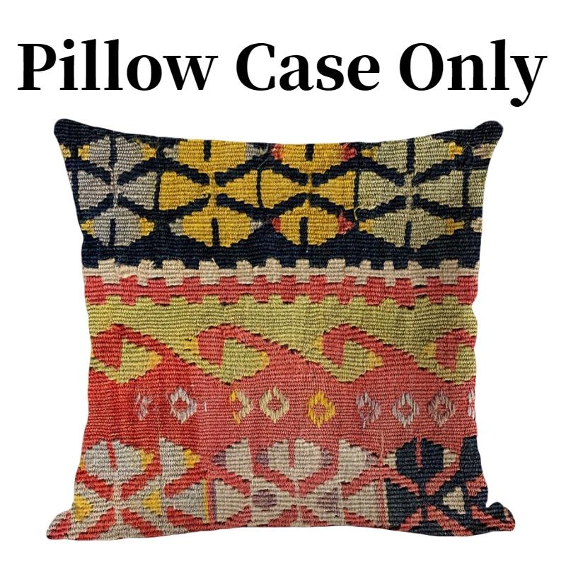 Bohemian Kilim Style Linen Pillow Cover 45x45cm For Home Dcor