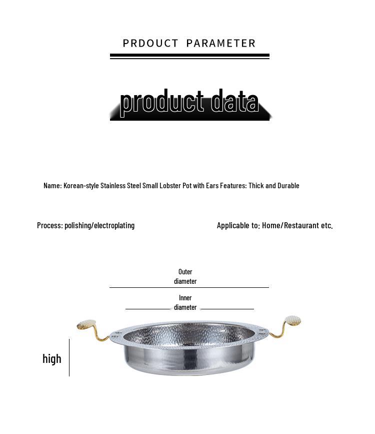 304 Stainless Steel Three-Layer Hot Pot for Seafood and Meat