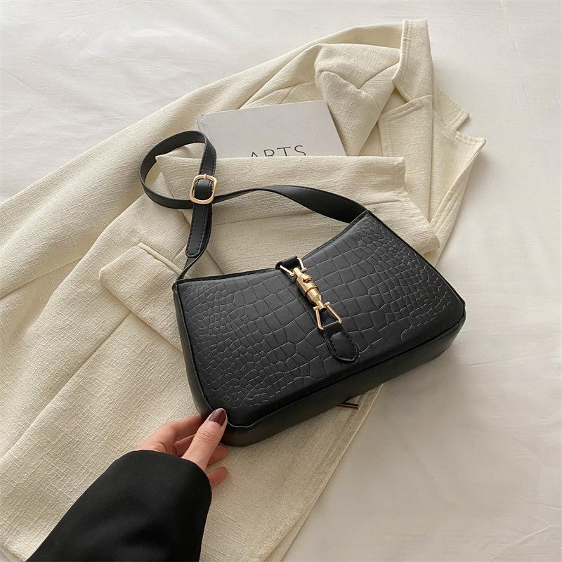 

Нишевая сумка подмышку 2024 лето новый тренд на плечо сумка-мессенджер маленькая квадратная сумка простая модная сумка-тоут чёрный