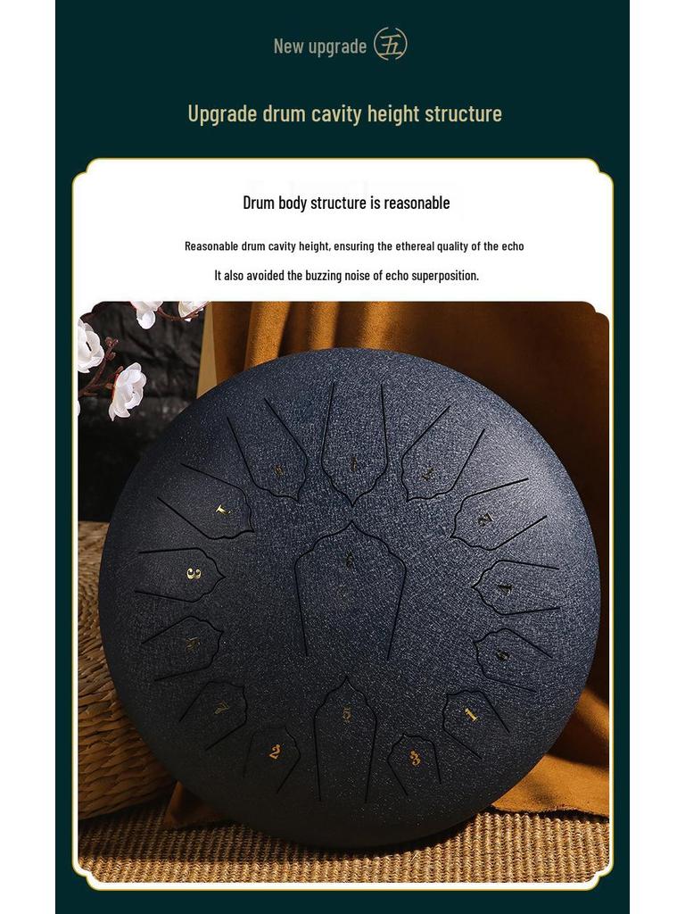 Ätherische Stahltongtrommel: 6-14 Zoll Sanskrit Handpan für Erwachsene & Anfänger