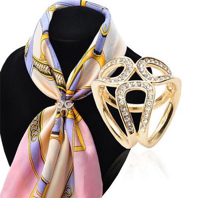 Silver Gold  Silk Scarf Clip Buckle Holder Brooch Pins Jewelry Gift