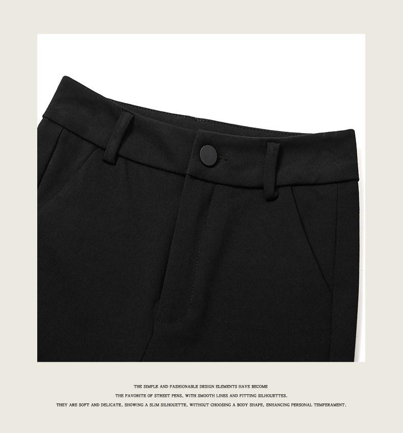 Women's Black High-Waisted Micro-Flare Bell-Bottom Pants – Slimming, Petite Friendly, Perfect for Spring and Autumn