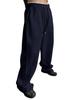 Men's  European and American Wide-Leg Sweatpants, Drawstring Waist, Loose Fit, Straight-Leg Sports Pants