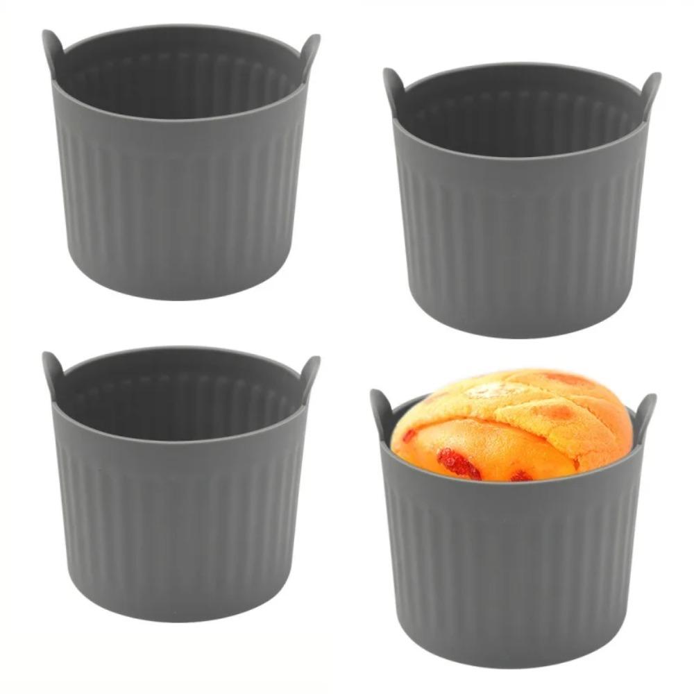1/4Pcs Silicone Muffin Mold Nonstick Reusable Cake Molds Easy Release Air Fryer Egg Cups Dishwasher Safe Household Baking Tools