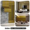 PVC Artificial Grille Wall Sticker Self-Adhesive Grid Panel Wall Sticker  Living Room
