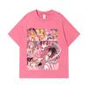 275 GSM Washed T-shirts 100% Cotton Demon Slayer V17 Obanai Print Unisex Heavy Cotton T Shirt
