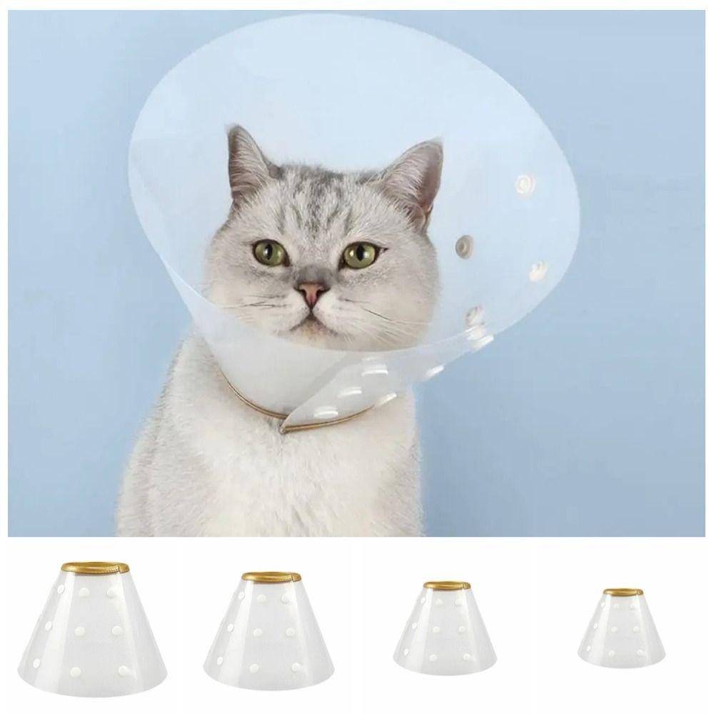 Plastic Pet Protective Collar Transparent Elizabethan Collar Cat Recovery Collar Wound Protection